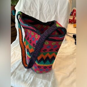 Bohemian crochet bag, multi color